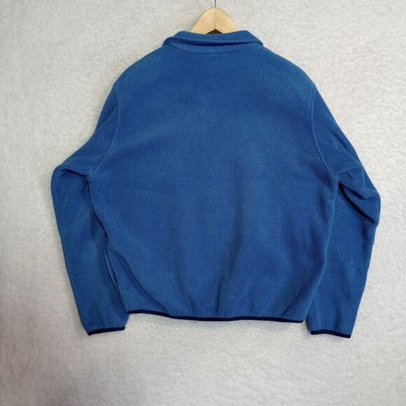 Vintage LL Bean Women's Full Zip Fleece Sweater Blue Size Large - Picture 3 of 10